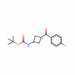 TRANS-TERT-BUTYL 3-(4-FLUOROBENZOYL)CYCLOBUTYLCARBAMATE