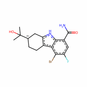 (2S)-5-bromo-6-fluoro-2-(2-hydroxypropan-2-yl)-2,3,4,9-tetrahydro-1H-carbazole-8-carboxamide