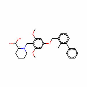 (2S)-1-[[2,6-Dimethoxy-4-[(2-methyl[1,1′-biphenyl]-3-yl)methoxy]phenyl]methyl]-2-piperidinecarboxylic acid