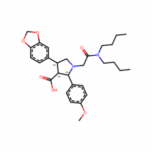 (2R,3R,4S)-4-(1,3-Benzodioxol-5-yl)-1-[2-(dibutylamino)-2-oxoethyl]-2-(4-methoxyphenyl)-3-pyrrolidinecarboxylic acid