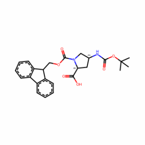(2R,4R)-1-(((9H-Fluoren-9-yl)methoxy)carbonyl)-4-((tert-butoxycarbonyl)amino)pyrrolidine-2-carboxylic acid