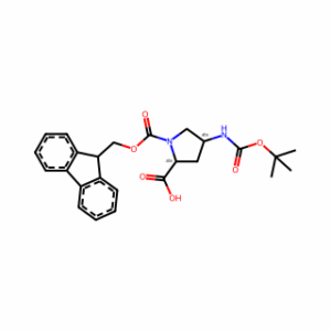 (2R,4S)-1-(((9H-Fluoren-9-yl)methoxy)carbonyl)-4-((tert-butoxycarbonyl)amino)pyrrolidine-2-carboxylic acid