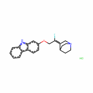 (E)-2-(2-Fluoro-2-(quinuclidin-3-ylidene)ethoxy)-9H-carbazole hydrochloride