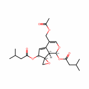 (1S,6S,7R,7aS)-4-(Acetoxymethyl)-6,7a-dihydro-1H-spiro[cyclopenta[c]pyran-7,2′-oxirane]-1,6-diyl bis(3-methylbutanoate)