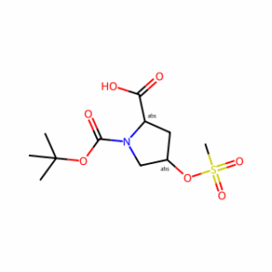 (2S,4R)-1-(tert-Butoxycarbonyl)-4-((methylsulfonyl)oxy)pyrrolidine-2-carboxylic acid