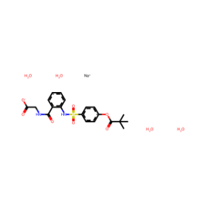 Glycine, N-[2-[[[4-(2,2-dimethyl-1-oxopropoxy)phenyl]sulfonyl]amino]benzoyl]-, monosodium salt, tetrahydrate