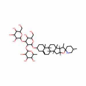 (2S,3R,4S,5S,6R)-2-(((2R,3S,4S,5R,6R)-3-Hydroxy-2-(hydroxymethyl)-6-(((4S,5′R,6aR,6bS,8aS,8bR,9S,10R,11aS,12aS,12bS)-5′,6a,8a,9-tetramethyl-1,3,4,5,6,6a,6b,7,8,8a,8b,9,11a,12,12a,12b-hexadecahydrospiro[naphtho[2′,1′:4,5]indeno[2,1-b]furan-10,2′-piperidin]