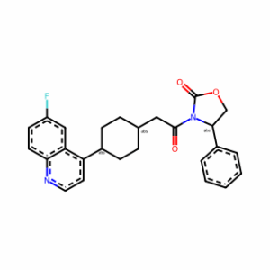 (R)-3-(2-(cis-4-(6-Fluoroquinolin-4-yl)cyclohexyl)acetyl)-4-phenyloxazolidin-2-one