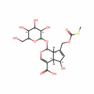 (1S,4aS,5S,7aS)-1-(β-D-Glucopyranosyloxy)-1,4a,5,7a-tetrahydro-5-hydroxy-7-[[[(methylthio)carbonyl]oxy]methyl]cyclopenta[c]pyran-4-carboxylic acid