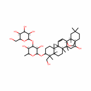 (2S,3R,4S,5S,6R)-2-(((2R,3R,4S,5S,6R)-3,5-Dihydroxy-2-(((3S,4R,4aR,6aR,6bS,8R,8aS,12aR,12bS,14aR,14bS)-8-hydroxy-4-(hydroxymethyl)-4,6a,6b,11,11,14b-hexamethyl-1,2,3,4,4a,5,6,6a,6b,7,8,9,10,11,12,12a,14a,14b-octadecahydro-12b,8a-(epoxymethano)picen-3-yl)o