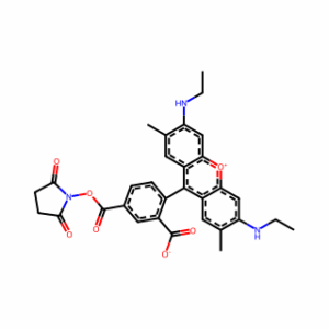 Xanthylium, 9-[2-carboxy-4-[[(2,5-dioxo-1-pyrrolidinyl)oxy]carbonyl]phenyl]-3,6-bis(ethylamino)-2,7-dimethyl-, inner salt
