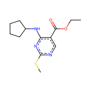 Ethyl 4-(cyclopentylamino)-2-(methylthio)pyrimidine-5-carboxylate