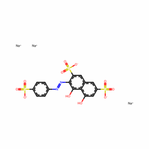 Trisodium 2-(p-sulfophenylazo)-1,8-dihydroxynaphthalene-3,6-disulfonate