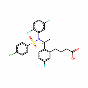 (R)-4-(2-(1-((4-Chloro-N-(2,5-difluorophenyl)phenyl)sulfonamido)ethyl)-5-fluorophenyl)butanoic acid