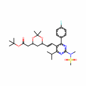 tert-Butyl 2-((4r,6s)-6-((e)-2-(4-(4-fluorophenyl)-6-isopropyl-2-(n-methylmethylsulfonamido)pyrimidin-5-yl)vinyl)-2,2-dimethyl-1,3-dioxan-4-yl)acetate