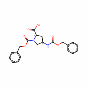 (2S,4S)-1-((Benzyloxy)carbonyl)-4-(((benzyloxy)carbonyl)amino)pyrrolidine-2-carboxylic acid