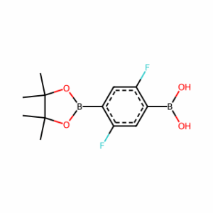 (2,5-DIFLUORO-4-(4,4,5,5-TETRAMETHYL-1,3,2-DIOXABOROLAN-2-YL)PHENYL)BORONIC ACID