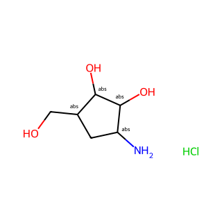 (1R,2S,3R,5R)-3-Amino-5-(hydroxymethyl)cyclopentane-1,2-diol hydrochloride