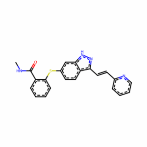 (E)-N-Methyl-2-((3-(2-(pyridin-2-yl)vinyl)-1H-indazol-6-yl)thio)benzamide