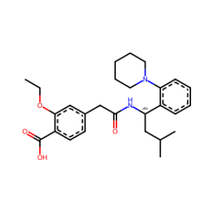 (S)-2-Ethoxy-4-[2-[[3-methyl-1-[2-(piperidin-1-yl)phenyl]butyl]amino]-2-oxoethyl]benzoic acid