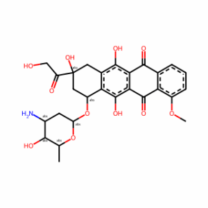 (8S,10S)-10-[(3-Amino-2,3,6-trideoxy-α-L-lyxo hexopyranosyl)oxy]-7,8,9,10-tetrahydro-6,8,11-trihydroxy-8-(2-hydroxyacetyl)-1-methoxy-5,12-naphthacenedione