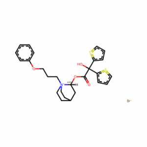 (3R)-(2-Hydroxy-2,2-dithien-2-ylacetoxy)-1-(3-phenoxypropyl)-1-azoniabicyclo[2.2.2]octane bromide