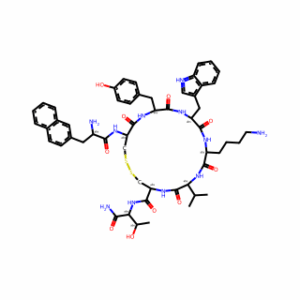 (4R,7S,10S,13R,16S,19R)-13-((1H-Indol-3-yl)methyl)-19-((R)-2-amino-3-(naphthalen-2-yl)propanamido)-N-((2S,3R)-1-amino-3-hydroxy-1-oxobutan-2-yl)-10-(4-aminobutyl)-16-(4-hydroxybenzyl)-7-isopropyl-6,9,12,15,18-pentaoxo-1,2-dithia-5,8,11,14,17-pentaazacyclo