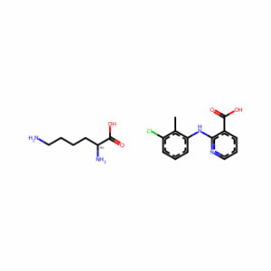L-Lysine, 2-[(3-chloro-2-methylphenyl)amino]-3-pyridinecarboxylate (1:1)