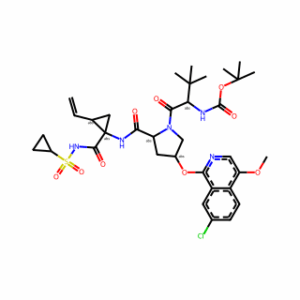 (1R,2S)-N-[(1,1-Dimethylethoxy)carbonyl]-3-methyl-L-valyl-(4R)-4-[(7-chloro-4-methoxy-1-isoquinolinyl)oxy]-L-prolyl-1-amino-N-(cyclopropylsulfonyl)-2-ethenylcyclopropanecarboxamide