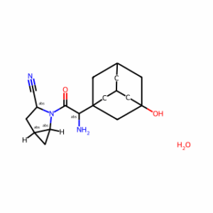 (1S,3S,5S)-2-[(2S)-2-Amino-2-(3-hydroxytricyclo[3.3.1.13,7]dec-1-yl)acetyl]-2-azabicyclo[3.1.0]hexane-3-carbonitrile hydrate(1:1)