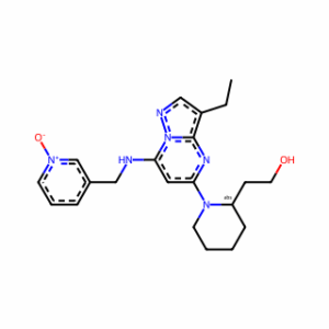(2S)-1-[3-Ethyl-7-[[(1-oxido-3-pyridinyl)methyl]amino]pyrazolo[1,5-a]pyrimidin-5-yl]-2-piperidineethanol