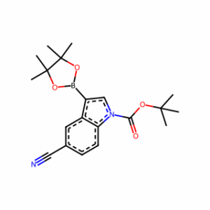 tert-Butyl 5-cyano-3-(4,4,5,5-tetramethyl-1,3,2-dioxaborolan-2-yl)-1H-indole-1-carboxylate