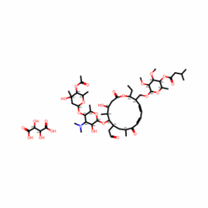 Tylosin, 3-acetate 4B-(3-methylbutanoate), (2R,3R)-2,3-dihydroxybutanedioate (salt)