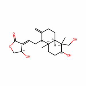 (3E,4S)-3-[2-[(1R,4aS,5R,6R,8aS)-Decahydro-6-hydroxy-5-(hydroxymethyl)-5,8a-dimethyl-2-methylene-1-naphthalenyl]ethylidene]dihydro-4-hydroxy-2(3H)-furanone