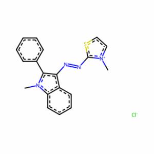 Thiazolium, 3-methyl-2-[2-(1-methyl-2-phenyl-1H-indol-3-yl)diazenyl]-, chloride (1:1)