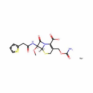 (6R,7S)-3-[[(aminocarbonyl)oxy]methyl]-7-methoxy-8-oxo-7-[(2-thienylacetyl)amino]-5-thia-1-azabicyclo[4.2.0]oct-2-ene-2-carboxylic acid  monosodium salt
