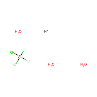 Hydrogen tetrachloroaurate(III) trihydrate