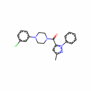 (4-(3-Chlorophenyl)piperazin-1-yl)(3-methyl-1-phenyl-1H-pyrazol-5-yl)methanone