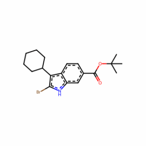 tert-Butyl 2-bromo-3-cyclohexyl-1H-indole-6-carboxylate