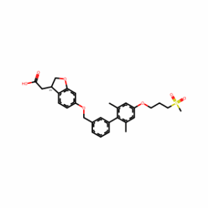 (3S)-6-[[2′,6′-Dimethyl-4′-[3-(methylsulfonyl)propoxy][1,1′-biphenyl]-3-yl]methoxy]-2,3-dihydro-3-benzofuranacetic acid
