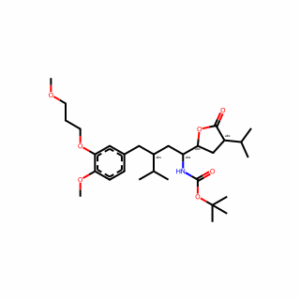 tert-Butyl ((1S,3S)-1-((2S,4S)-4-isopropyl-5-oxotetrahydrofuran-2-yl)-3-(4-methoxy-3-(3-methoxypropoxy)benzyl)-4-methylpentyl)carbamate