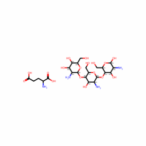 (2R,3R,4R,5S,6R)-3-amino-5-[(2S,3R,4R,5S,6R)-3-amino-5-[(2S,3R,4R,5S,6R)-3-amino-4,5-dihydroxy-6-(hydroxymethyl)oxan-2-yl]oxy-4-hydroxy-6-(hydroxymethyl)oxan-2-yl]oxy-6-(hydroxymethyl)oxane-2,4-diol; 2-aminopentanedioic acid