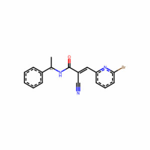 (2E)-3-(6-Bromo-2-pyridinyl)-2-cyano-N-[(1S)-1-phenylethyl]-2-propenamide