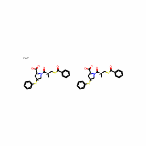 (4S)-N-[3-(benzoylsulfanyl)-2(S)-methylpropionyl]-4-(phenylsulfanyl)-L-proline calcium salt