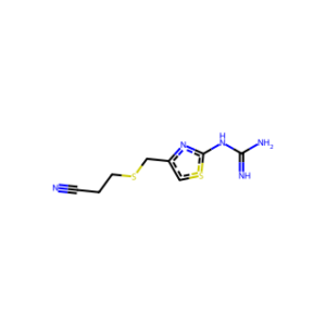 Guanidine,[4-[[(2-cyanoethyl)thio]methyl]-2-thiazolyl]- (9CI)