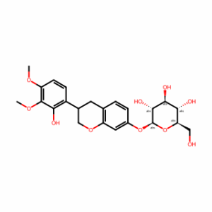 (2S,3R,4S,5S,6R)-2-((3-(2-Hydroxy-3,4-dimethoxyphenyl)chroman-7-yl)oxy)-6-(hydroxymethyl)tetrahydro-2H-pyran-3,4,5-triol