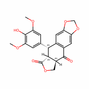 (5ar,8ar,9r)-9-(4-hydroxy-3,5-dimethoxyphenyl)-5a,6,8a,9-tetrahydrofuro[3′,4′:6,7]naphtho[2,3-d][1,3]dioxole-5,8-dione