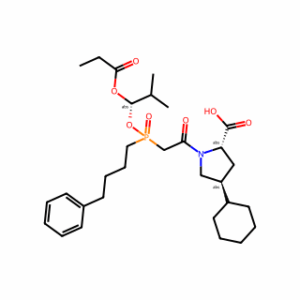 (4S)-4-Cyclohexyl-1-[2-[(R)-[(1S)-2-methyl-1-(1-oxopropoxy)propoxy](4-phenylbutyl)phosphinyl]acetyl]-L-proline
