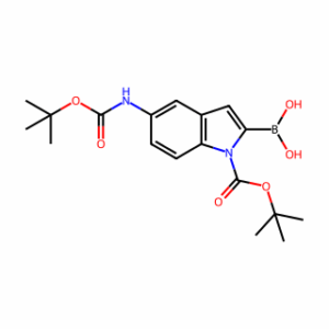(1-(tert-Butoxycarbonyl)-5-((tert-butoxycarbonyl)amino)-1H-indol-2-yl)boronic acid