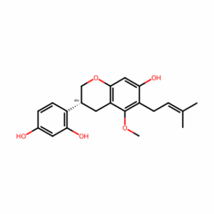 (R)-4-(7-Hydroxy-5-methoxy-6-(3-methylbut-2-en-1-yl)chroman-3-yl)benzene-1,3-diol